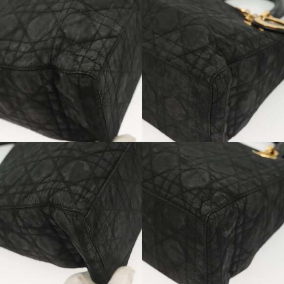 DIOR Canage Hand Bag Nylon Black Gold - Picture 10 of 12